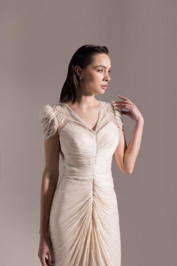 Kenzel Taş Detaylı Abiye Elbise-25051