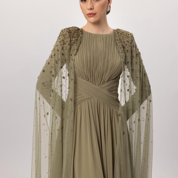 Kenzel Kolları Taş Detaylı Abiye Ebise-26206